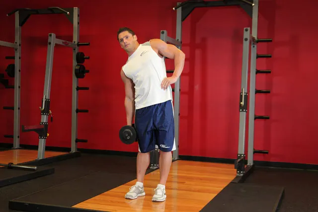 Flexión lateral con mancuernas